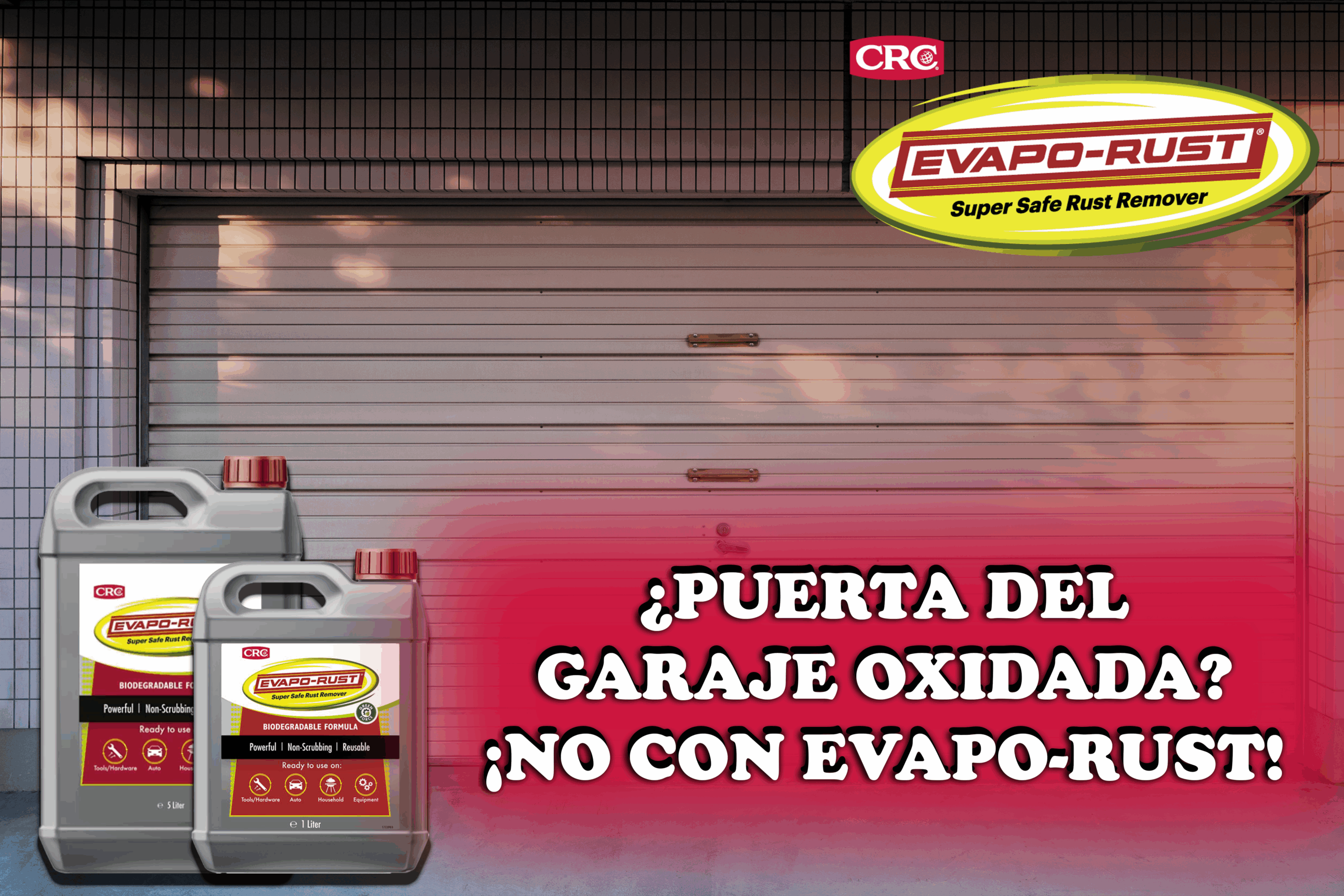 Cómo eliminar óxido de la puerta del garaje con Evapo-Rust